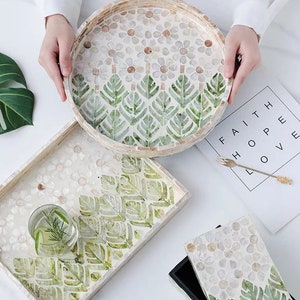 Handmade shell display tray gift for her gift for mom