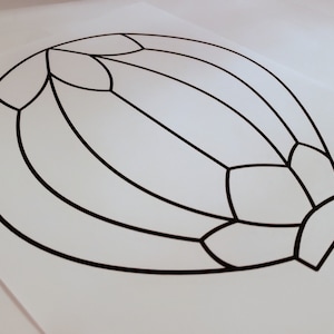 Vintage Stained glass air balloon PATTERN