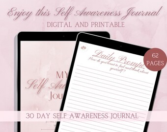 Self Awareness Journal | Self Awareness Workbook | Digital Journal | Digital Workbook |  GoodNotes Journal | Notability Journal | Journal
