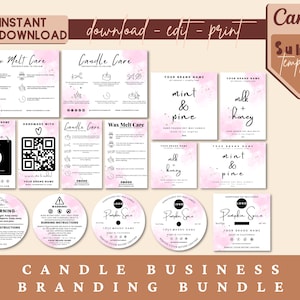 Editable Wax Melt Care Card Template, Wax Candle Care Instructions, Wax  Safety Guide Template, Wax Melt Packaging for Candle Business 