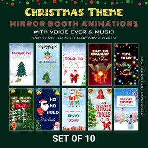 Christmas Magic Mirror Booth Countdown, Christmas Photo Booth Animation Packs, Start Screen Mirror Booth, Photo Booth Touch to Start
