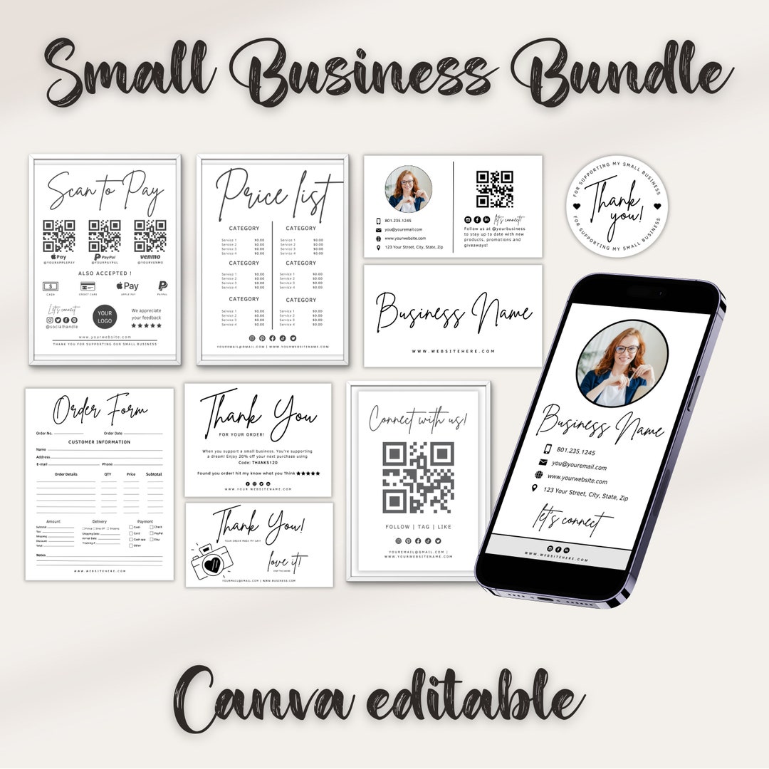 Scan to Pay Template, Craft Show Bundle, Order Form Template, Craft ...