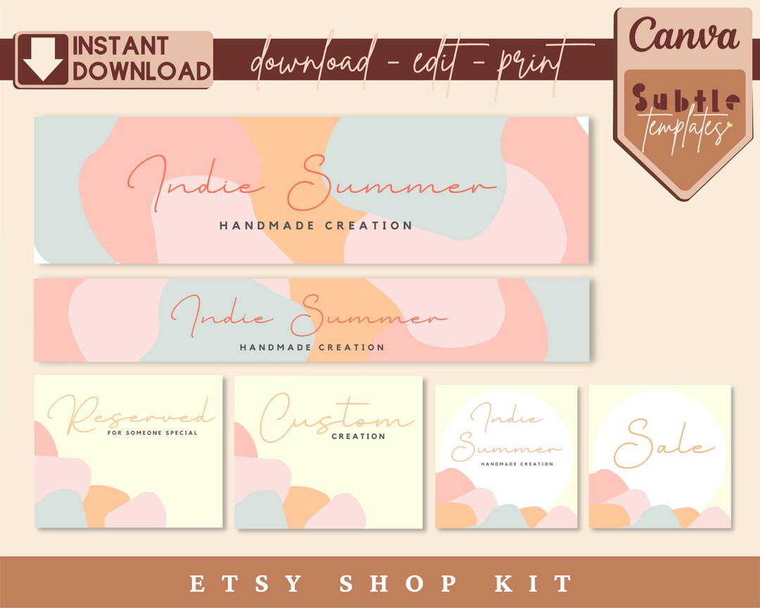 Etsy Shop Kit, Etsy Shop Banner, Etsy Shop Banner Set, Etsy Branding ...