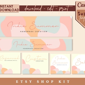 Etsy Shop Kit, Etsy Shop Banner, Etsy Shop Banner Set, Etsy Branding Kit, Etsy Shop Kit Template, Etsy Shop Banner Template