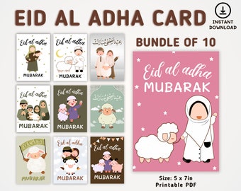 Eid Mubarak-kaartenset: afdrukbare Eid al Adha-kaarten (pdf)