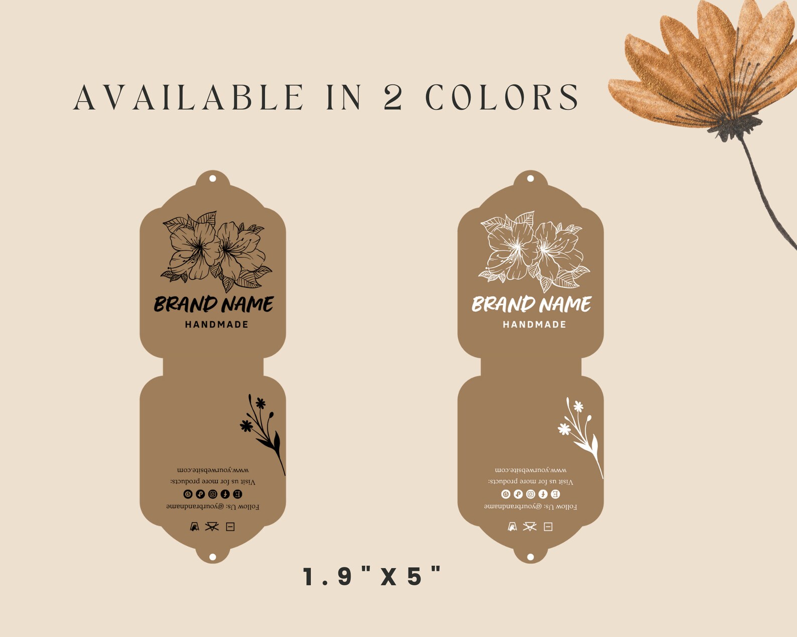 Printable Scrunchie Hang Tags Editable Scrunchie Tag Etsy