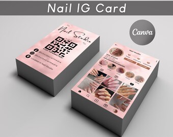 IG Business Card  2025, Instagram Business Card, DIY Business Cards Canva Template, QR Code Instagram Card,  Instagram Business Cards