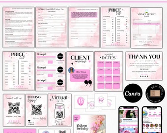 Balloon Business Bundle, Balloon Menu Contract Artist, Balloon Garland, Balloon Decor, Balloon Order Form Branding Bundle Balloon Price List