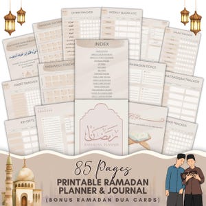Ramadan Planer 2026, Digitale Muslime 30 Tage Planer, Koran Tracker, Habit Tracker, Ramadan Ziele, 3 Tage EId Planer, Digitaler Download