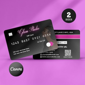 Diy Business Credit Card Styled, Credit Card Holder, Credit Cards Template Design, Business Card Holder, Digital Business Card Edit In Canva