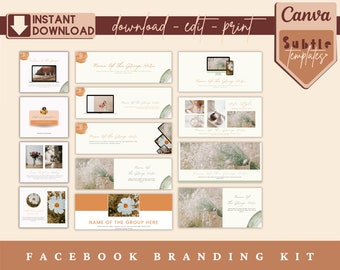 Facebook Gruppe Canva Templates: Social Media Branding Kit (Digitaler Download)