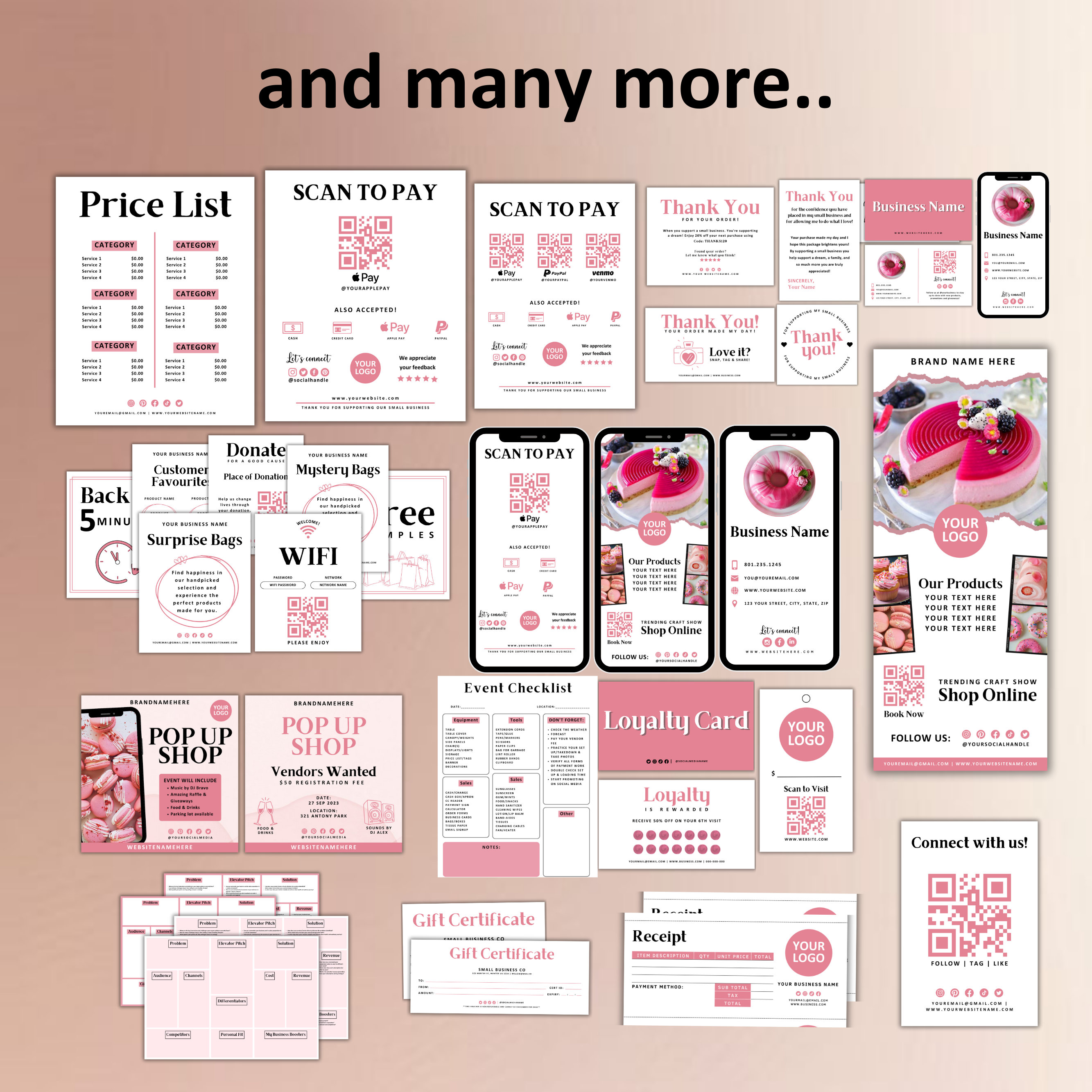 Craft Show Bundle, Order Form Template, Craft Fair Template, Small ...