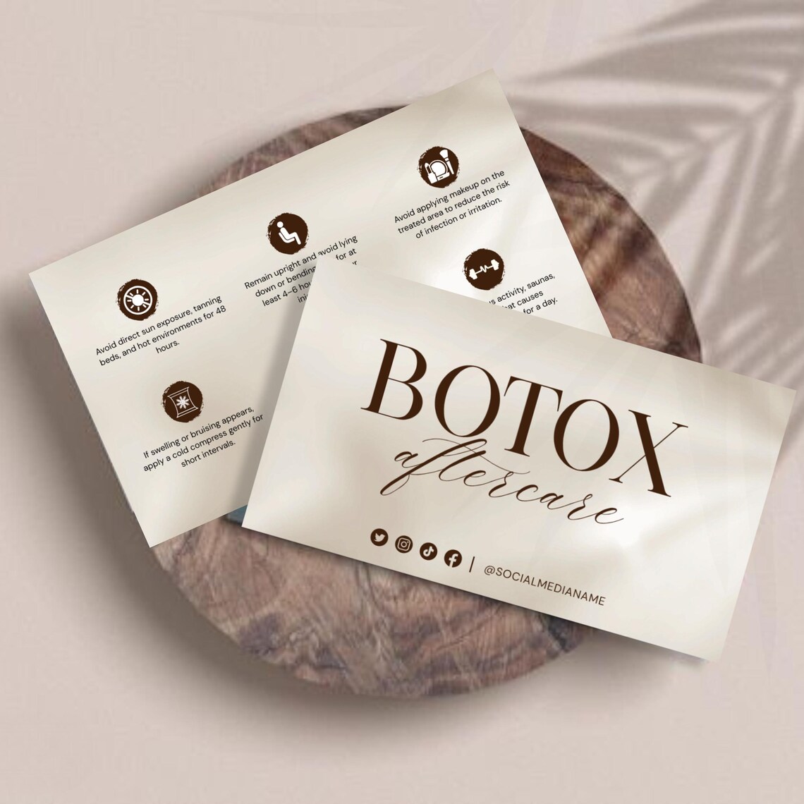 Editable Botox Aftercare Card, Printable Aftercare Card Template, Botox ...