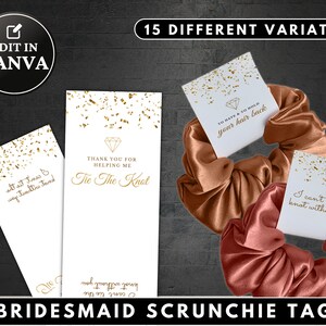 Scrunchie Tag Template, To Have And To Hold Your Hair Back, Editable Scrunchies Tag, Bridesmaid Scrunchie Tag, Custom Scrunchie Label