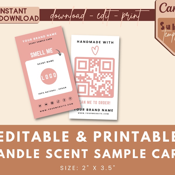 Sample Card for Scent - Etsy