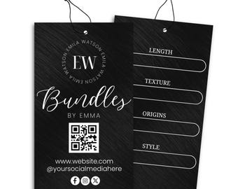 Hair Hang Tag Template, Editable Hair Tag, DIY Hair Hang Tag Design, Hair Business Tags, Hair Packaging, Canva Template, Instant Download