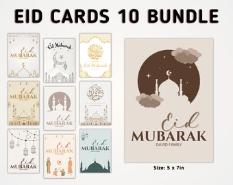 Personalized Eid Mubarak Card: Printable Greeting Card (Digital Download)