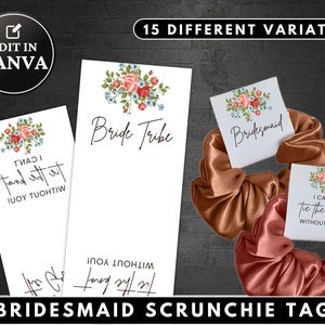 Scrunchie Tag Template, To Have And To Hold Your Hair Back, Editable Scrunchies Tag, Bridesmaid Scrunchie Tag, Custom Scrunchie Label