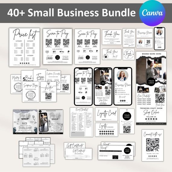 Craft Show Business Bundle: Order Form, Scan to Pay (Canva Template)