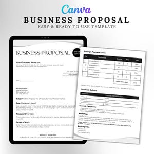 Plantilla de propuesta comercial, presentación profesional para pequeñas empresas, plantillas comerciales minimalistas para nuevos clientes, plantilla de propuesta comercial de Canva