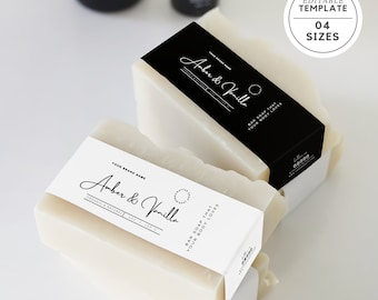 Editable Soap Label Template: Modern DIY Soap Wrappers (Canva)