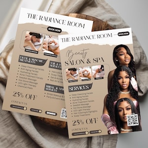DIY Beauty Salon Flyer CanvaTemplate,Hair Salon Flyer Design,Hair Nail Makeup Salon Flyer,Esthetician Beautician Flyer design,Digital Flyers
