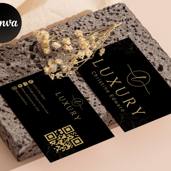 Luxury Business Card, Luxury Gold Black Business Card, Marble Business Card, Business Card Design, Lash Business Card, Business Card Lux