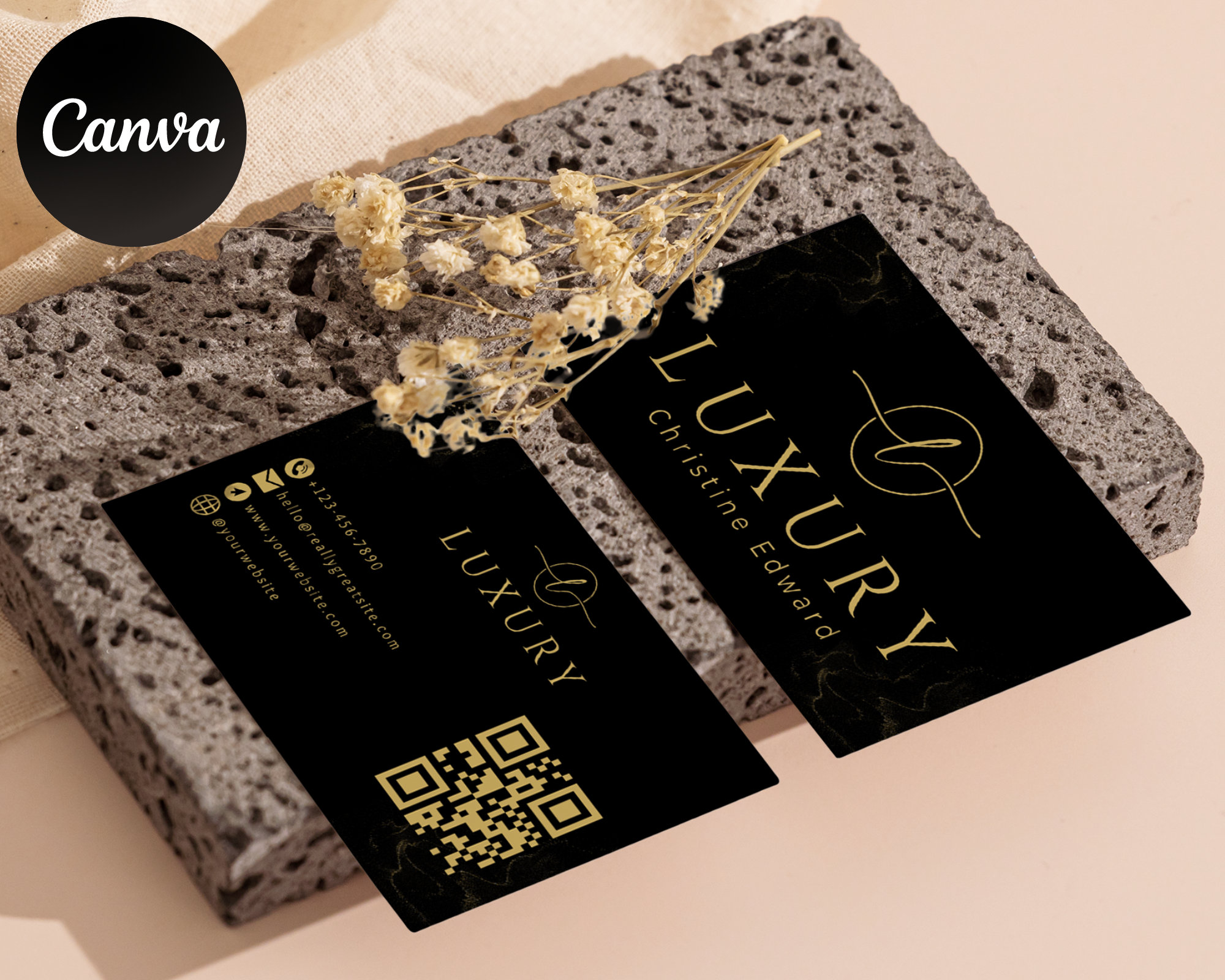 Luxury Business Card Luxury Gold Black Business Card Marble Etsy