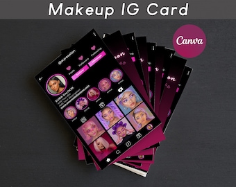 IG Business Card  2025, Instagram Business Card, DIY Business Cards Canva Template, QR Code Instagram Card,  Instagram Business Cards