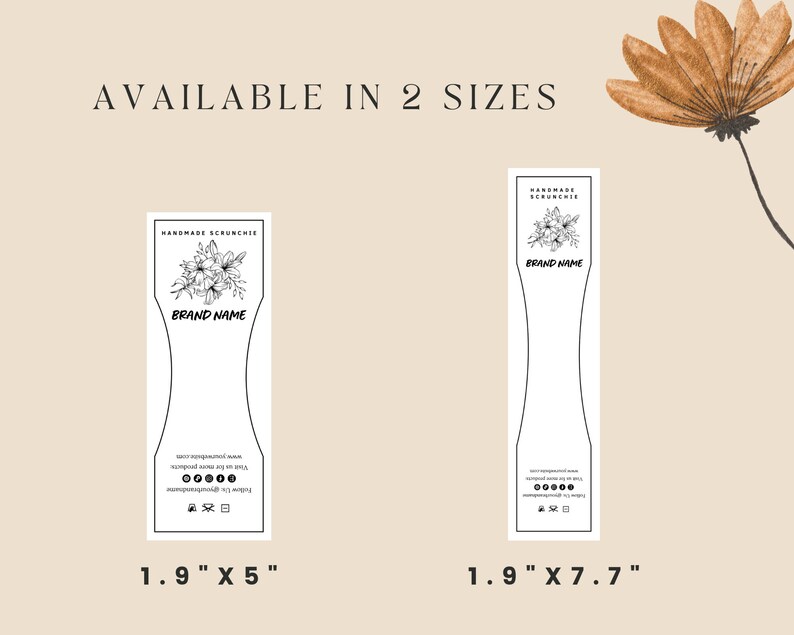 Printable Scrunchie Hang Tags Editable Scrunchie Tag Etsy Canada