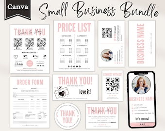 Small Business Bundle, Scan To Pay Template, Order Form Template,Price List Template,Craft Show Bundle,Business Card,Small Business Template