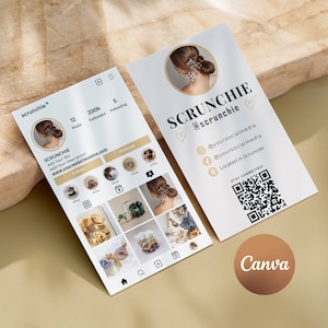 Biglietto da visita Instagram 2025, biglietto da visita IG, biglietto da visita Scrunchie IG, biglietto da visita con codice QR, biglietti da visita Instagram