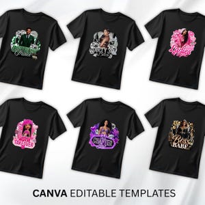 Bundel verjaardag ontwerpsjabloon, 30+ verjaardagssticker, stickers piepschuim beker, T-shirtontwerpen, bewerkbare roze cheetah, cowgirl, casino, Y2k-ontwerp afbeelding 3