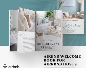 Vacation Rental Welcome Book, Airbnb Welcome Book Template, VRBO Welcome Book, Editable Airbnb Guest Book, House manual, Canva Welcome Guide