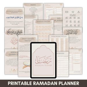 Ramadan Planner 2026, Digital Muslims 30 Days Planner, Quran Tracker, Habit Tracker, Ramadan Goals, 3 Days EId Planner, Digital Download