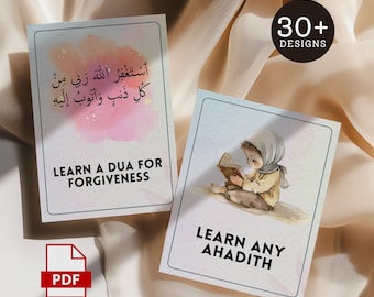 30 Ramadan Good Deeds Cards, Ramadan Islamic Games, Ramadan Flash Cards, Ramadan Advent Cards, Kids Good Deeds, Ramadan Gift, Printable PDF