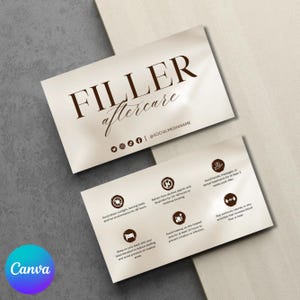 Carte de soin après-vente, bouche-bouche | Modèle de carte d'entretien, Instructions d'entretien, Esthétique, Modèle de toile de carte de soin après-soin de remplissage des lèvres