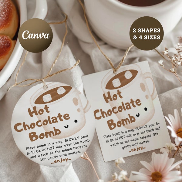 Kaffee Creamer Bomb Tags, druckbare Kaffee Creamer Bomb Anweisungen, Kaffee Creamer Label Canva Editable Instant Download