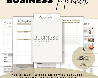 Business Plan Templates: Printable Canva Planner (Digital Download)