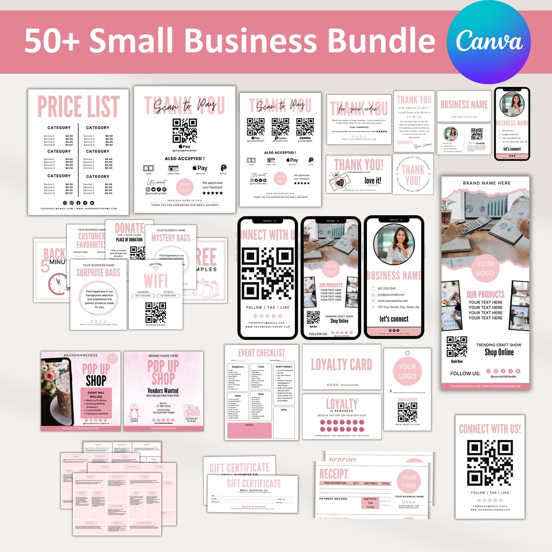 Small Business Custom Order Form Printable, Invoice Template Editable ...