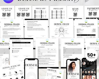 Dermal Filler Consent Forms, Dermal Filler Consultation Form, Dermal Filler Forms, Editable Botox and Dermal Filler Client Intake Bundle