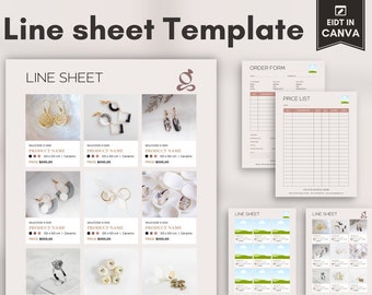 Wholesale Line Sheet Template: Editable Canva Catalog (Digital Download)