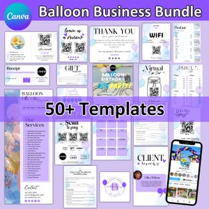 Balloon Business Bundle, Balloon Menu Contract Artist, Balloon Garland, Balloon Decor, Balloon Order Form Branding Bundle Balloon Price List