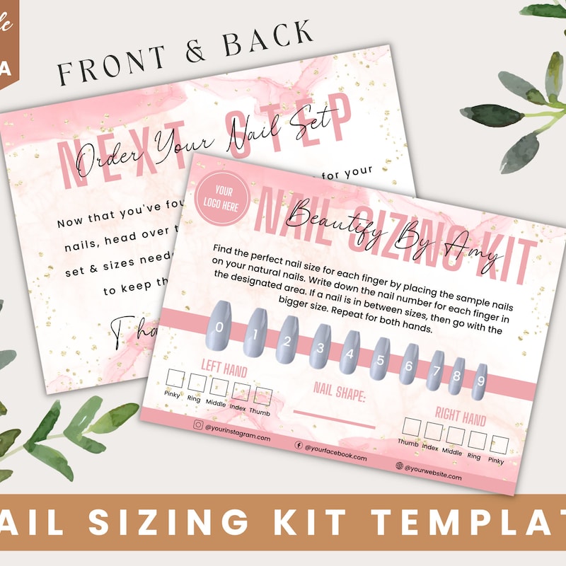 Nail Size Template - Etsy