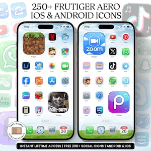 Frutiger Aero Nostalgia Pixel Icon Pack, iPhone IOS Android Icons Pack, Custom App Icons, Digital Download Windows Nostalgia Pixel Icon Pack