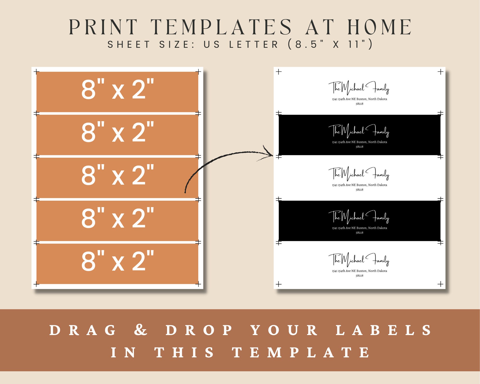 Address Labels Template Printable Cute Return Address Labels Etsy