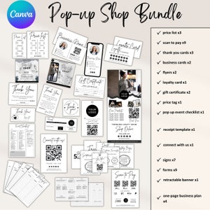 Craft Show Bundle, Small Business Bundle, Price List Template, QR Code Sign, Scan To Pay Template, Order Form Template, Craft Fair Template