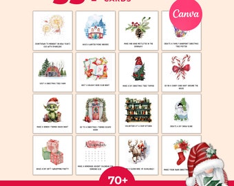 55+ Printable Advent Activity Cards, Family Kids Advent Activities, Instant Digital Download, Printable Christmas Activity, Advent Calendar