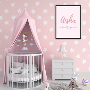 Personalised Name Print Girl Nursery- Printables-Instant Download