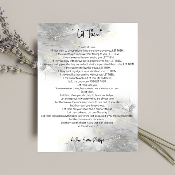 Let Them Poem 8.5x11 DIGITAL Print - Etsy